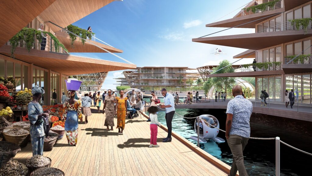 oceanixbusan image by oceanix and big bjarke ingels group canal side africa